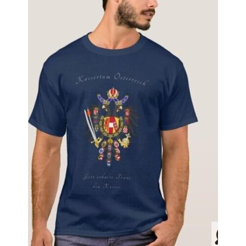 Former Austrian Empire Coat of Arms Title of The Anthem Printed T-Shirt Summer Cotton O-Neck Short Sleeve Mens T Shirt New S-3XL