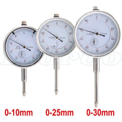 Dial Indicator Gauge 0-10mm 25mm 30mm dial Meter Precise 0.01mm Resolution Indicator Gauge Mesure Instrument Tool Dial Gauge