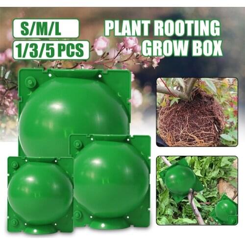 5PCS 5/8/12cm Plant Root Growing Box High Pressure Gardening Plant Root Ball Breeding Case for Garden Grafting Rooting Plant Box