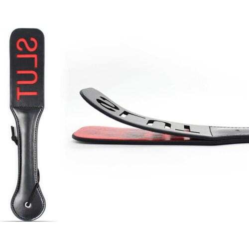 Leather Double-layer Tempo Spanking Mens Sex Toys Flirting Binding Large Leather Paddle