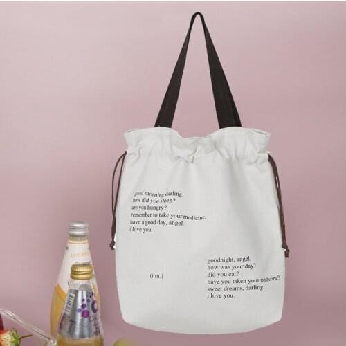 Fashion Canvas Lunch Box Tote Cooler Tote Bag Picnic Dinner Container School Food Storage Bag Handbag