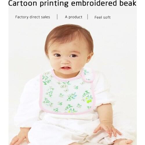 Cartoon Baby Print Embroidered Spit Towel Baby Bib Children Bib Model Number Available now