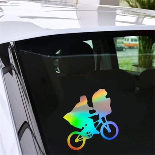 A Man Riding Bike Car Sticker for Wall Home Glass Window Bumper Motorcycle Laptop Auto Truck