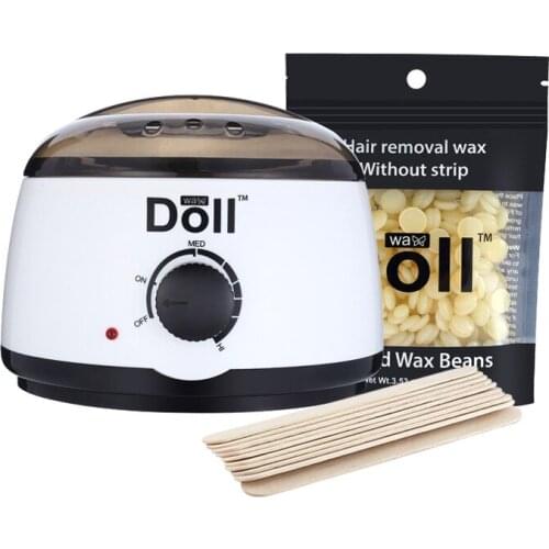 3PCS/Set Dehairing Wax Bean 100g Set Multifunctional Wax Melting Pot 500cc Wax Therapy Unit Set