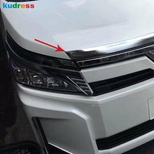 For Toyota Noah Voxy 2017 2018 ABS Chrome Front Grille Hood Engine Decorative Cover Trim Car Styling Accessories