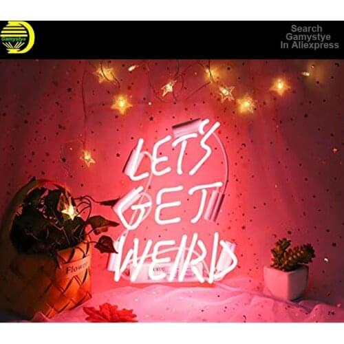 Neon Sign Light 10 Kv For LETS GET Weird Wall Lets Get Weird Sign Neon Acrylic Room Decor Aesthetic Neon Light Wall Lamps Pub
