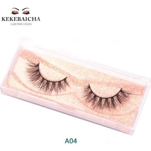 KEKEBAICHA mink natural lashes 3d mink false eyelashes light volume short mink eyelashes handmade cruelty free mink fake lashes