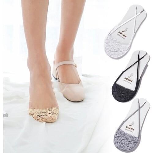Sexy Half Feet Antiskid Invisible Liner No Show Low Cut Sling Short Sock for High Heels Boat Fashion Summer Women Lady Socks