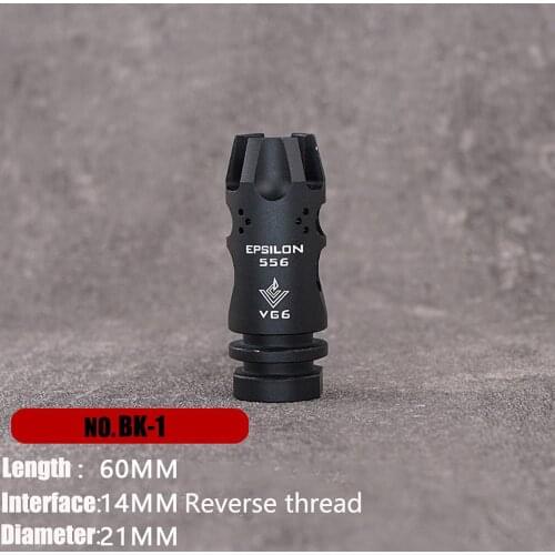Paintball Airsoft M4 CCW 14MM Reverse Thread Gel Blaster Tube Universal Adapter Barrel Extension Flame Hat Fire-breathing Pig