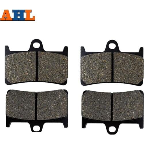 AHL 2 Pairs Motorcycle Front Brake Pads For YAMAHA YZF 1000 R1 1998-2003 Black Brake Disc Pad