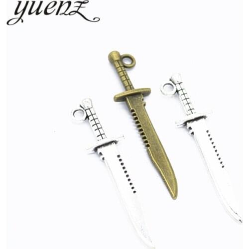 YuenZ 15pcs Hot Sell Exquisite vintage dagger Alloy Charms Pendant for Jewelry Making Accessory 43*10mm M31