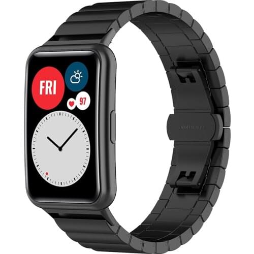 2020 Stainless Steel Metal Watch Band For Huawei Watch Fit Strap Bracelet Buckle Watchband for Huawei Fit Smart Watch Strap