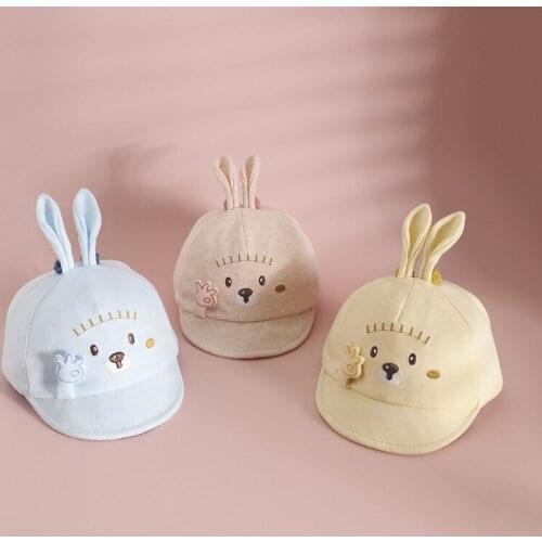 Newest Summer Newborn Baby Girl Boy Sun Hat Cotton Beret Hat Cartoon rabbit Snapback Baseball Cap Baby Hats Bucket Caps