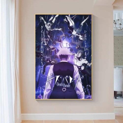 SP044 Silk Cloth Wall Poster Death Parade Soul Decim Chiyuki Fight Japan Anime Art Home Decoration Gift