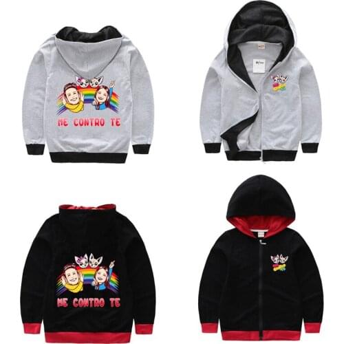 2020 Cartoon Me Contro Te Print Hoodies Baby Boy Girl Kids Sweatshirts Baby Long Sleeve Zipper Jackets Children Coat 2-12 Years
