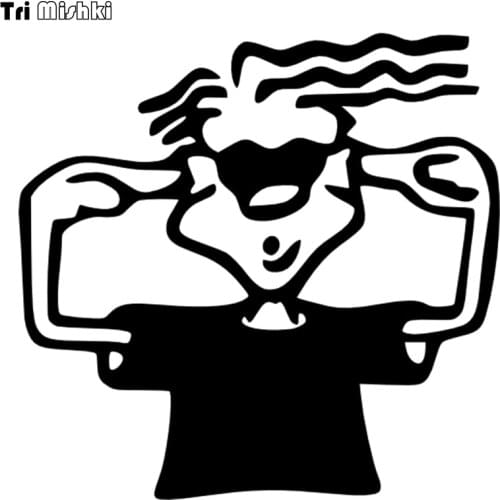 Tri Mishki HZX216 15*15.4cm 1-4 pieces funny car stickers dolbit normal'no auto car sticker