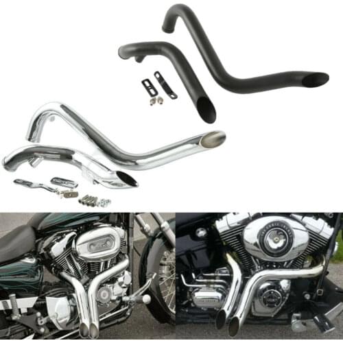 Motorcycle 1.75" Drag Pipes Exhaust For Harley Softail Dyna Sportster Touring 84-16