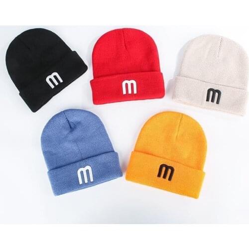 M 2021 Winter Hats For Women Men Beanies Knitted Hat Girls Autumn Female Beanie Warm Hip Hop Bonnet Cap Streetwear