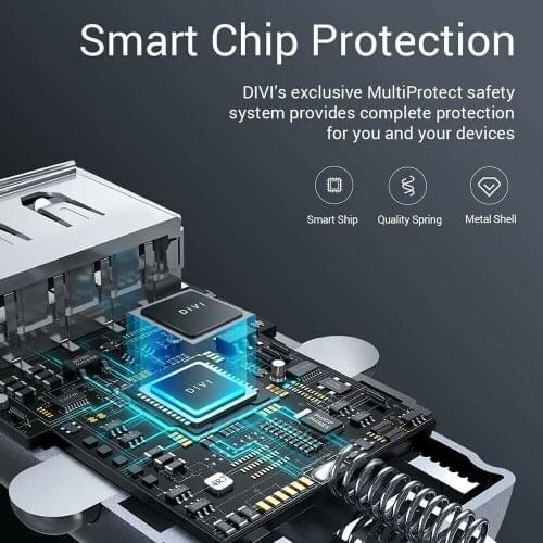 1* Car Charger 12V 2 Way Accessories Dual USB Lighter Durable Practical