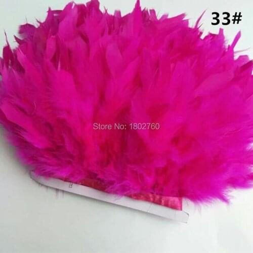 10 meters beautiful rose turkey feather trimming edge 10-15cm turkey feather trim carnival costumes DIY Accessories