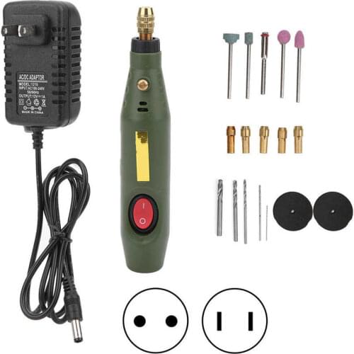 15W Mini Electric Drill Grinder Engraver Woodworking Rotary Carving Tool Kit Agate Wood Metal Engraving Machine