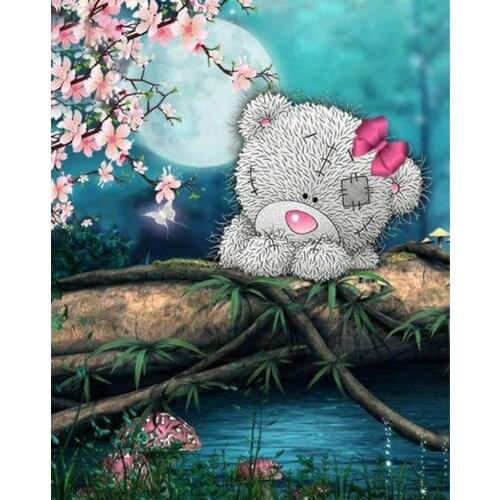 5D Diamond Painting cartoon bear DIY Square/Round Diamond Diamond Embroidery Kits Cartoon Diamond Paste Cross Stitch RS04