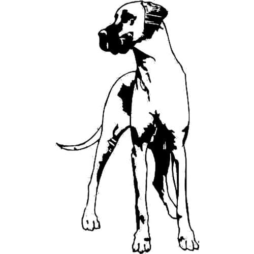 8.3*14.7CM Great Dane Dog Vinyl Decal Personality Waterproof Car Stickers Car Styling Decoration Black/Silver S1-0520