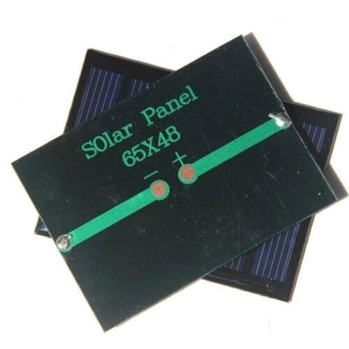 BUHESHUI 0.3W 3V Solar Panel Solar Cell Polycrystalline DIY Solar Toy Panel Education Kits Epoxy 65*48MM 100pcs Wholesale