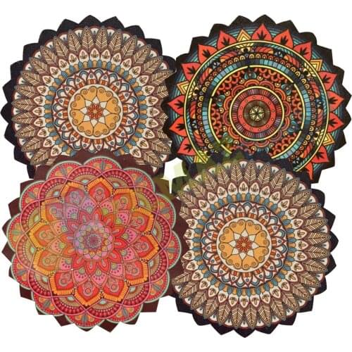 Tea Coffee Cup Wooden Coaster Tea Plate Trivet 4 PCs Super 10 Cm Diameter Cup Coaster Trivet