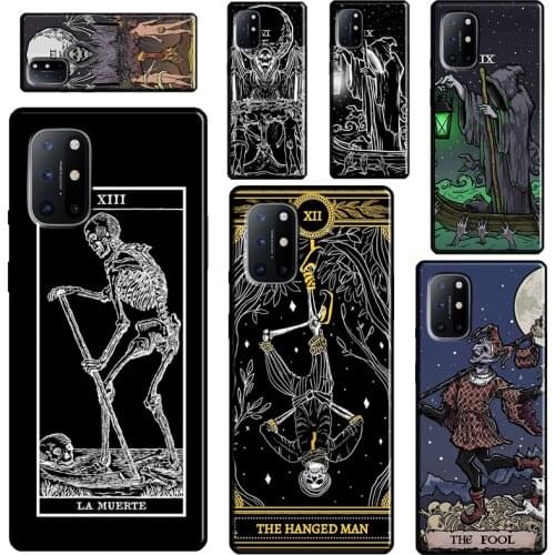 The Hermit Tarot Card Grim Reaper Horror For OnePlus 9 Pro 8 Pro Nord 8T 9R Case Cover For Realme 8 Pro 6 7 Q3 Pro GT C21 C11 C3