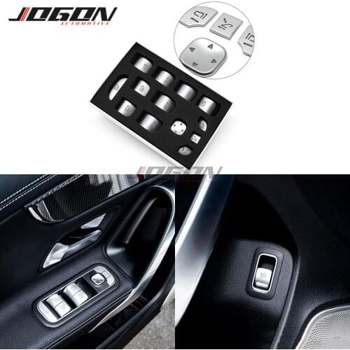 For Mercedes Benz A B C E CLA GLE GLC CLS GLS GLB Class W177 W205 W213 C118 W167 Car Window Lift Button Patch Trim Cover Sticker