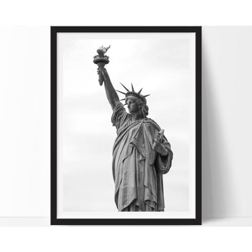 New York Statue of Liberty City Canvas Prints London bridge Posters and Prints Black and White Wall Pictures Living Room Decor