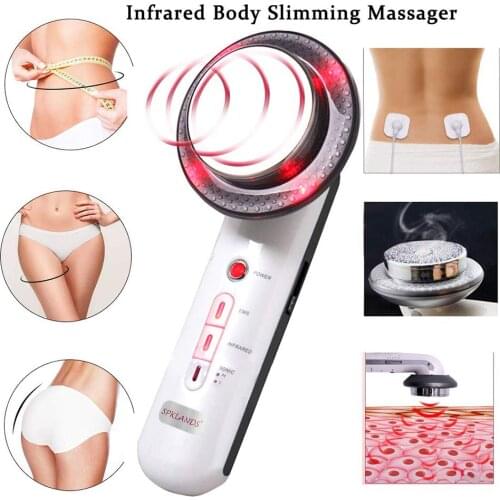 EMS Infrared Ultrasonic Body Slimming Massager Machine Weight Loss Fat Burner Cavitation With Gel Beauty Radiofrequency Tool Hot