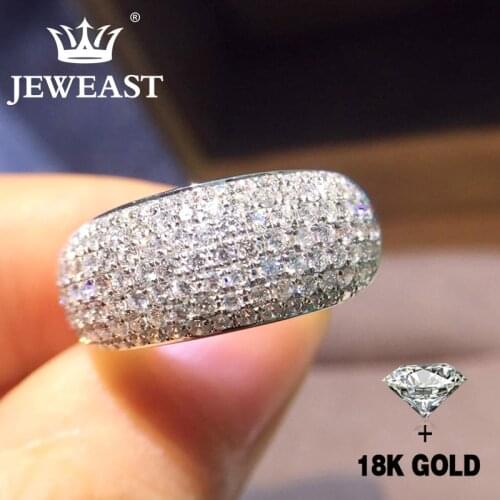 Natural Diamond 18K Gold Pure Gold Ring Beautiful Gemstone Ring Good Upscale Trendy Classic Party Fine Jewelry Hot Sell New 2020