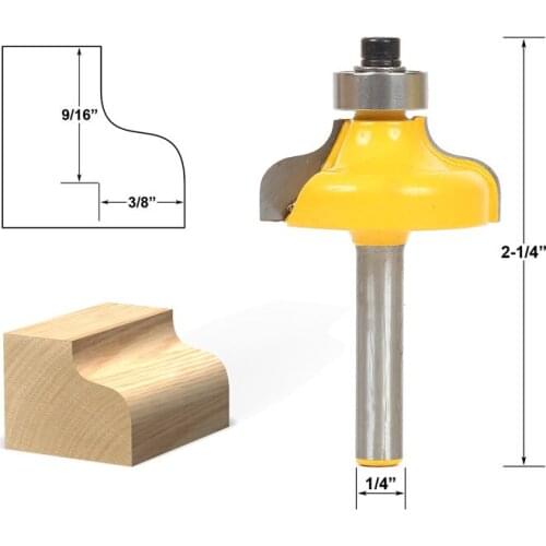 1pcs Ogee Edging and Molding Router Bit - Medium - 1/4" Shank
