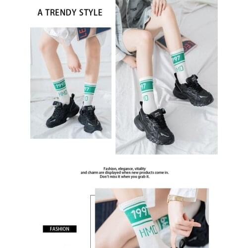 1975 Spring And Summer Trend Net Red Ins Cotton Tube Mens Socks Japanese Street Hip-Hop Retro Sports Womens Socks Couple Socks