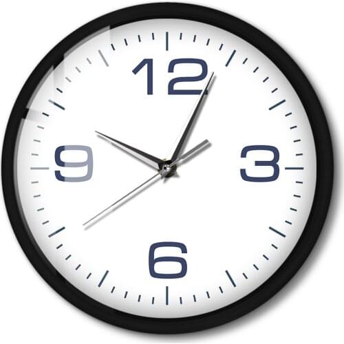 Nordic Simple Wall Clock Silent Swept Clock Watch For Bed Room Metal Frame Voice Control Wall Watch With LED Night Light