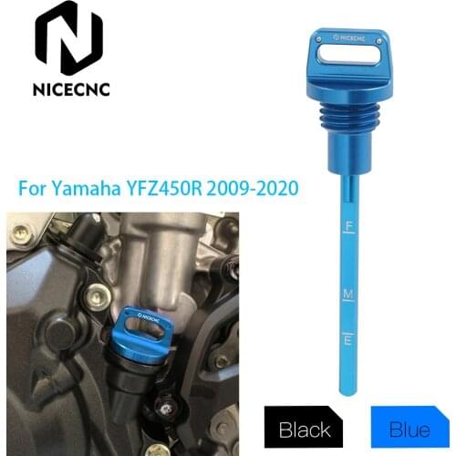 NICECNC Motocycle Engine Oil Dipstick Cap For Yamaha YFZ450R YFZ 450R 2009-2020 2019 2018 2017 2016 2015 Aluminum Accessories