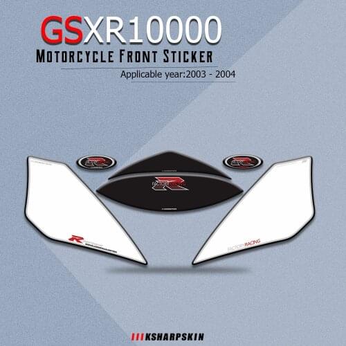 New sale 3D Gel Motorcycle Front Fairing Decals Sticker Kit Protector Number Board for SUZUKI GSXR1000 K3 K4 2003 - 2004