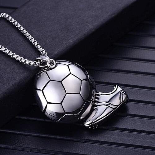 Hip-hop Brazil Football Necklace Charm Football Soccer Boots Shoes Pendant Necklace Sporty Style Association Fashoin Jewelry