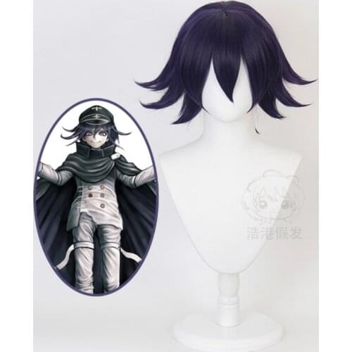 New Danganronpa V3: Killing Harmony Ouma Kokichi Short Wig Cosplay Costume Dangan Ronpa Synthetic Hair Carnival Party Wigs