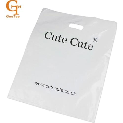 Custom logo printed plastic packing shopping bags with handle,customized garment/clothing/gift packaging bag,party favor bag