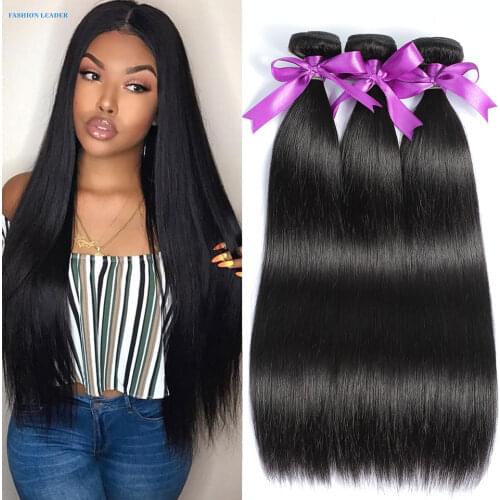 Straight Hair Bundles Brazilian Human Hair Bundles 8-30 Inch Virgin Hair Weave 3/4 PCS Bundles Deals Natural Remy Hair Extension