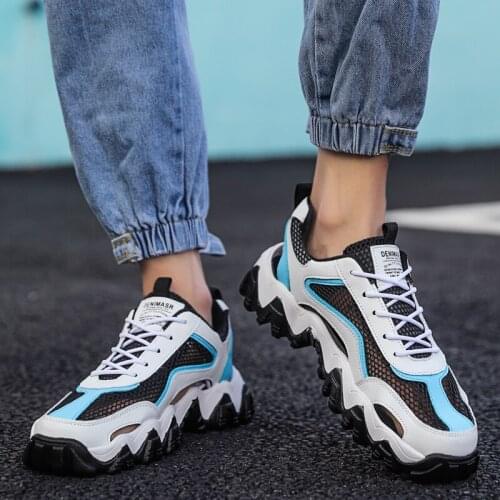 Summer original new fashion mens sandals casual trend sports hollow wave sandals outer wear beach shoes ripped shoes mens shoe