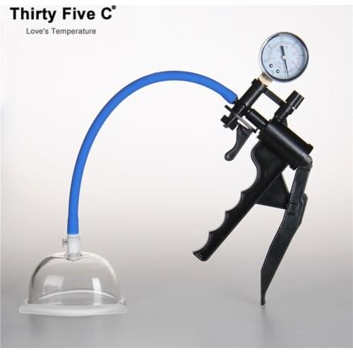 Sex Climax Enhance Pumps Vagina Sucking Cups Pussy Stimulator Meter Pistol Manual Sucker Sexy Flirting Bullet Toys Body Cupping