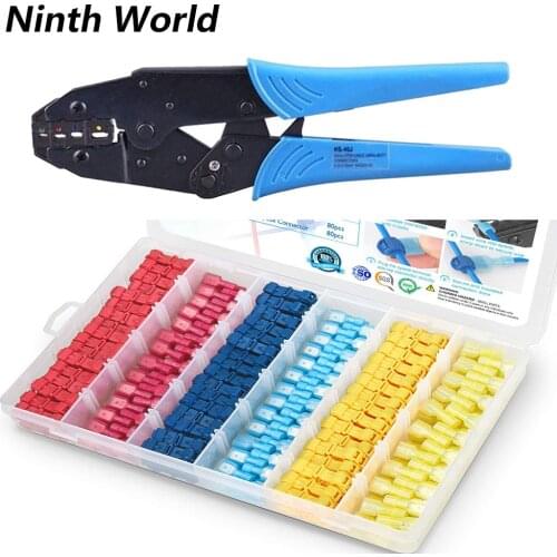 T-Tap Connectors Self-Stripping Quick Splice Electrical Wire Terminals Insulated Disconnect Spade Lock Cable Crimp pliers HS-40J