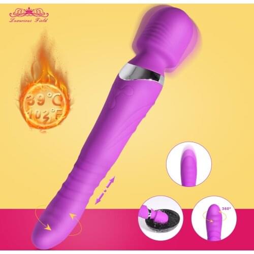 Rotation Heating G spot vibrator for Women AV Magic Wand Massager Waterproof Dildo sex toys Clitoral Stimulator Adult sexy toys