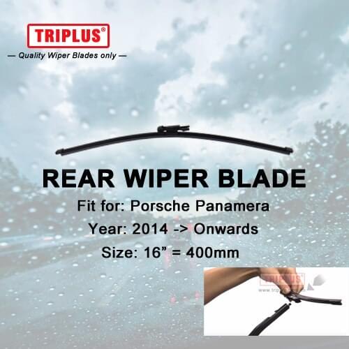Rear Wiper Blade for Porsche Panamera (2013-Onwards) 1pc 16" 400mm,Car Rear Windscreen Wipers,Back Window Windshield Blades