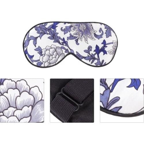 1pc Printed Sleep Eye Mask Shading Blindfold Sleeping Eye Patch (Blue)
