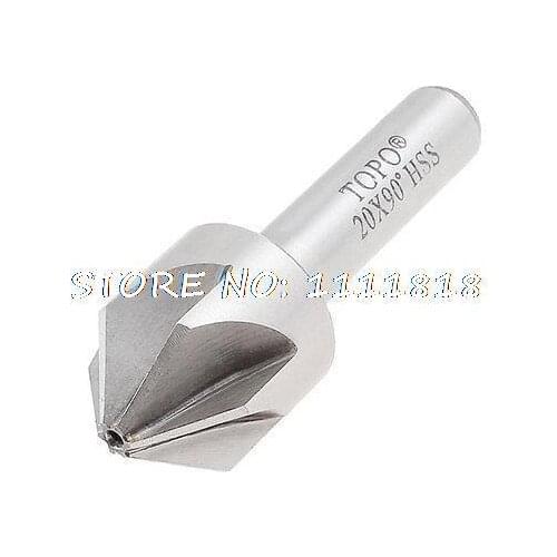 10mm Shank 20mm Cutting Diameter HSS Chamfer Milling Cutter Bit